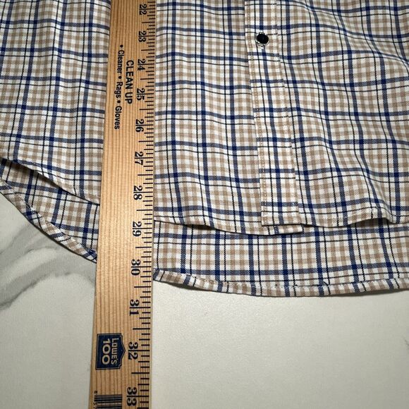 Paisley & Gray Shirt Mens XL Blue Beige Plaid 100% Cotton Slim Fit Button-Up NWT - Picture 5 of 12